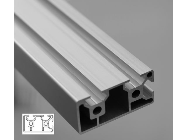 Profilé aluminium 30x30 angle de 30° - fente de 8 mm