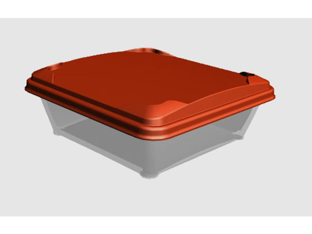 Square injected plastic box / tub for ice cream, ready meal, cake, deli,  meat, sauce, fresh cheese…