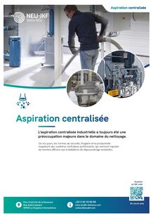 Centralised vacuum suction Centralised high vacuum suction