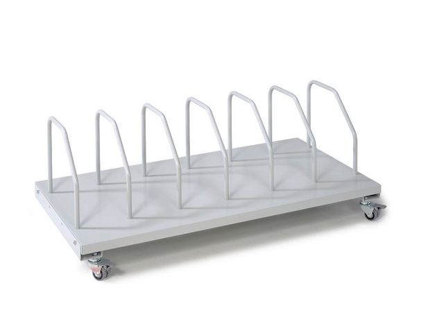 Steel trolley for storage of cartons