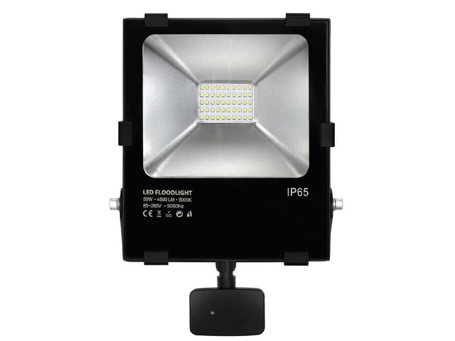 LED floodlight with presence detector - 50W - ETI-FL50S-120