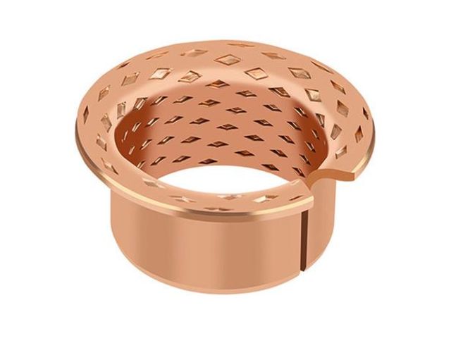 Bronze bearings made of CuSn8 with lubrication indents : MBZ-B09 