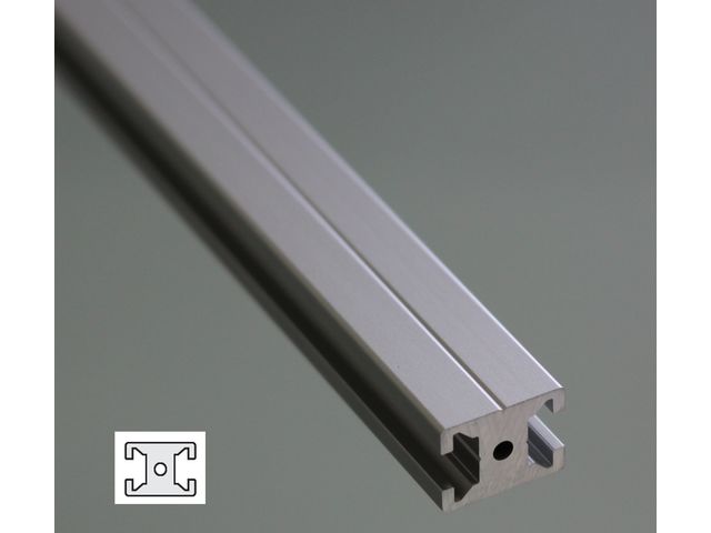 Flat aluminium profile 20x15 – 6mm slot