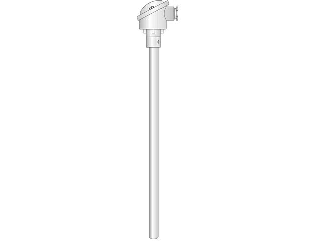 Straight thermocouple with refractory steel sheath and ceramic internal sheath : TARP3 series 