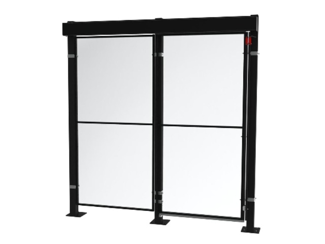 Automatic machine guard door