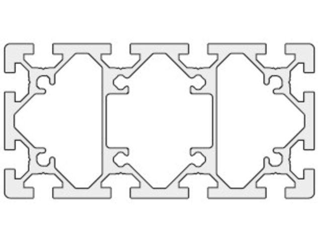 Aluminium profile 80x160 10mm slot