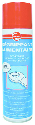 PENETRATING OIL AEROSOL FOR ACCIDENTAL CONTACT WITH FOODSTUFFS : DEGRIPPANT AL